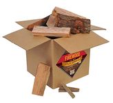 Smoak Firewood 8 Inch Indoor Outdoor Kiln Dried Cooking Grade Wood Small Mini Logs For Meat Smoker Box, Grill, Stove, and Chimney, Oak, 25-30 Pounds