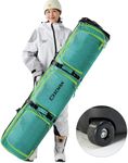 XCMAN Padded Snowboard Bag with Wheels,Adjustable Length 63-75In,Padded Bag for Air Traveling,Loading Capacity 100L… (Green)