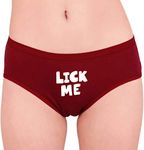 SHOWTIME Valentine Gift for Wife Panty for Women Daily use Hipsters for Women Hipster Panties Cotton Panty for Women (Maroon, Medium)