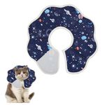 Soft Cat Cone Collar Soft Cat Recovery Collars & Cones Pet Recovery Collar Adjustable Anti-Lick Cat Recovery Collar After Surgery Protective Cute Small Cat Wound Healing Recovery Collar(S)