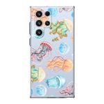 Blingy's for Samsung Galaxy S24 Ultra Case, Cute Jellyfish Design Fun Ocean Fish Beach Style Transparent Soft TPU Protective Clear Case 6.8 Inch (Jellyfish)