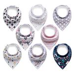 ALVABABY Bandana Drool Bibs 8 pcs of Drooling Teething Feeding Super Absorbent 100% Cotton Bibs Boys And Girls Newborn Infant Toddler Baby SKX08-CA