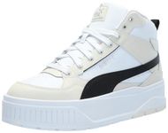 PUMA Women's Karmen Ii Idol Mid Sneaker, White Black-Alpine Snow, 6.5 UK