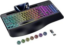 Wireless Keyboard with Wrist Rest, 