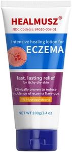 HEALMUSZ Eczema Cream, Maximum Strength 1% Hydrocortisone Eczema Relief Cream Anti-Itch Cream for Eczema-Prone & Dry Skin, Relief for Itching, Redness, Flaking and Irritated -3.4 Oz Tube