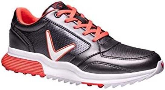Callaway Women's Aurora Golf Shoe, Charcoal Coral, 5 UK Wide