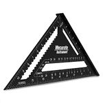 Mecurate Rafter Square, 12 inch Triangle Carpenter Square Die-cast Aluminum for Woodworking and Carpentry…