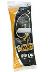 Bic Metal Men's Disposable Shaving Razors, 5-Count x 10 Packs