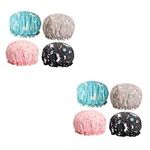 NOLITOY Shower Turban 8 pcs Flamingo/grey Layers Hats Pegasus Bathing Cartoon Shower for Flamingo/black Pegasus/blue Pink