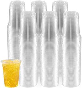 300 Count 12 oz Clear Plastic Reusable Cups PET Clear Water Plastic Beer Glass Cups for Restaurants Coffee Shops and Camping