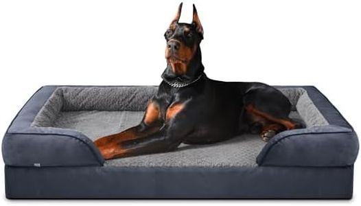 JOEJOY XXL Orthopädisches Hundebett, XXL waschbares Katzenbett Hundekissen mit Wabenstruktur und abnehmbarem wasserdichte Fütterung Schaumstoff hundebett orthopädisch Grau
