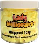 Lady Millionaire Whipped Soap Body Wash - 150g - Natural Oils and Butters - Perfume Scent - Vegan Friendly - Puddle of Wax - Made in the UK