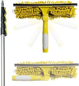 DocaPole 6-24 Foot Extension Pole + Squeegee & Window Washer Combo // Telescopic Pole for Window Cleaning // Includes 3 Sizes of Squeegee Blades // Extension Pole for Cleaning Windows