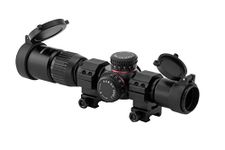 Monstrum Tactical 1-4x24 First Focal Plane (FFP) Rifle Scope with Illuminated BDC Reticle (Black)