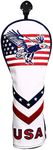 USA Eagle Golf Hybrid Head Covers with Interchangeable Number Tag UT Cover Golf Builder