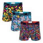 OddBalls | Mens Boxers Multipack | 3 Pack | Classic Fit | Mens Underwear | Hipster Boxer Shorts | Cotton Boxers | Elastic Waistband | Botanics Bundle | Small