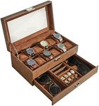 IBUYKE Watch Box 12 Slots PU Leathe