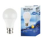 MiniSun High Power 10w LED BC B22 SMD GLS Energy Saving Long Life Bulb - 3000K Warm White