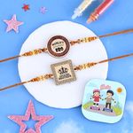 CraftVatika Magnet with Rakhi Gift Combo for Brother Boy Kids Rakhi Set of 2 for Kids Boys Rakhi with Magnet Gift, Aweasome Brother Rakhi, Fridge Magent for Fridge Door Decor