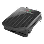 George Foreman 2-Serving Classic Plate Electric Indoor Grill and Panini Press, Black GRS040B