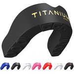 Titanium Sports Premium Mouth Guard - Slim Fit Sports Mouth Guard with Case - Gum Shield for Jaw Protection in Contact Sports - Durable Boxing, MMA, Judo, Karate, Rugby, Hockey, Football Mouthguard