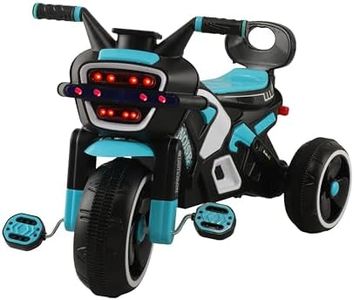 JoyRide Noise Bike Pedal Tricycle for Kids Toddler Trike Headlight, Music,Eva Wheels & Curved Seat and backrest Push Along Pedal Trike for 15 Months to 3 Years Green