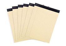 Mintra Office Legal Pads - ((PREMIUM CANARY 6pk, 8.5in x 11in, NARROW RULED)) - 50 Sheets per Notepad, Micro perforated Writing Pad, Notebook Paper for School, College, Office, Professional