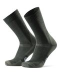 DANISH ENDURANCE Hiking Thermal Socks, Merino Wool Walking Socks, Premium Comfort Work Socks, Cushioned Blister Socks, Warm Winter Socks, for Men & Women, Unisex, Forest Green, 13-15