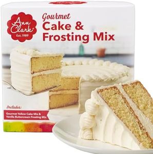 Ann Clark Gourmet Yellow Cake Mix with Vanilla Buttercream Frosting - Bakery-Quality Cake Kit, 32 oz.