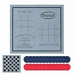 Bolaball Giant 3-in-1 Checkers Game, Tic Tac Toe and Mega Tic Tac Toe with Reversible Rug – Indoor/Outdoor Huge Board Games for Family Fun & Parties