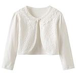 CONGMI Little Girls' Long Short Sleeve Lace Bolero Cardigan Shrug Dress Cover up 2-11 Years (6#, 2-3T)