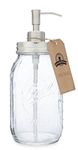 Jarmazing Products Quart Size Mason Jar Soap And Lotion Dispenser - By - Made From Rust-Proof Stainless Steel