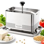 Tofu Press Stainless Steel Tofu Press & Paneer Maker - Cheese Press for Homemade Tofu, Paneer, Vegan Cheese - Heavy Duty Easy-to-Use Kitchen Tool with Adjustable Pressure BPA Free (Dishwasher Safe)