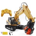 RLS Huina 1571 1:14 Scale Remoted Controlled Grabber/Excavator Construction Vehicle Model Toy for Boys and Girls