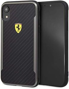 Ferrari On Track Hard Case with Carbon Effect for iPhone Xr - Black