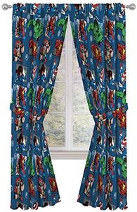 Jay Franco Marvel Avengers Fighting Team 84" Inch Drapes - Beautiful Room Décor & Easy Set Up, Bedding - Curtains Include 2 Tiebacks, 4 Piece Set (Official Marvel Product)