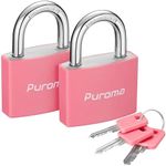 Puroma Lock Keyed Padlock, 2 Pack A