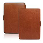 YYS Kindle Paperwhite 7th 6th 5th Premium PU Leather Hand Strap Grip Case, For Amazon Kindle Paperwhite Prior to 2018 Cover, 6, Auto Wake/Sleep, Brown