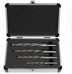 Lichamp 4 Piece Reamers Set for Metal, Taper Reamer Drill Bit for Steel for 3/8 1/2 5/8 3/4 inches Hole M2 HSS Chucking Bridge Steel Reamers
