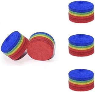 SUPERDIAMOND 5PCS Pool Cue Tips How Cue Tip Billiard Accessories Suitable for Pool Cues and Snooker,Rainbow