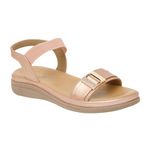 Tresy Women Flats Backstrap Rose Gold Sandals | Fashionable | Comfortable | Versatile | Elegant | Sleek And Durable | 5 UK