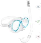 Cressi Perla Jr Snorkeling & Apnea - Combo Set Maske Perla Jr + Schnorchel Minigringo, Transparent/Aquamarin, Einheitsgröße, Junior Unisex