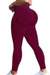 Vozobi Tiktok Trending Leggings Women's High Waist Smile Contour Booty Leggings Scrunch Butt Lift Workout Seamless Yoga Pants