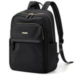 GOLF QUALITY Laptop Backpack for Women Travel Work Commute Casual Daypack Backpack Purse Computer Bags Fit 14 Inch Notebook, Stylish Black, 14 Inch, Modern