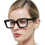 OCCI CHIARI Reading Glasses 2.5 for Women Fashion Glasses Women's Thick Frame Glasses Stylish Design Glasses Spring Hinge (Black, 250)