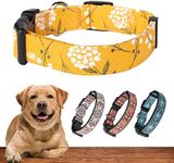 Dog Collar for Small Medium & Large Dogs - Heavy Duty Cotton, Long-Lasting, Adjustable and Durable Quick Release Dog Collars Stocking Stuffer - Spring Yellow Dog Collar