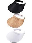 3 Pieces Sun Visor Hats Summer Wide