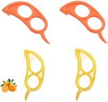 CuiCanfla 4 Pcs Orange Peeler Ring, Orange Citrus Peelers, Orange Citrus Peeling Tool, Double Hole Ring, Wear-Resistant Kitchen Gadgets and Accessories for Citrus, Oranges, Lemon, Pomegranate