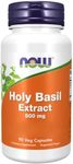 Now Foods, Holy Basil Extract, 500mg, 90 Vegan Capsules, Lab-Tested, Soy Free, Gluten Free, Vegetarian