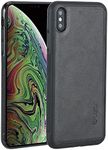 molzar GripBig Series for iPhone Xs Max Case, Built-in Metal Plate for Magnetic Mount, Wireless Charging Support, Compatible with iPhone Xs Max, Black/Black